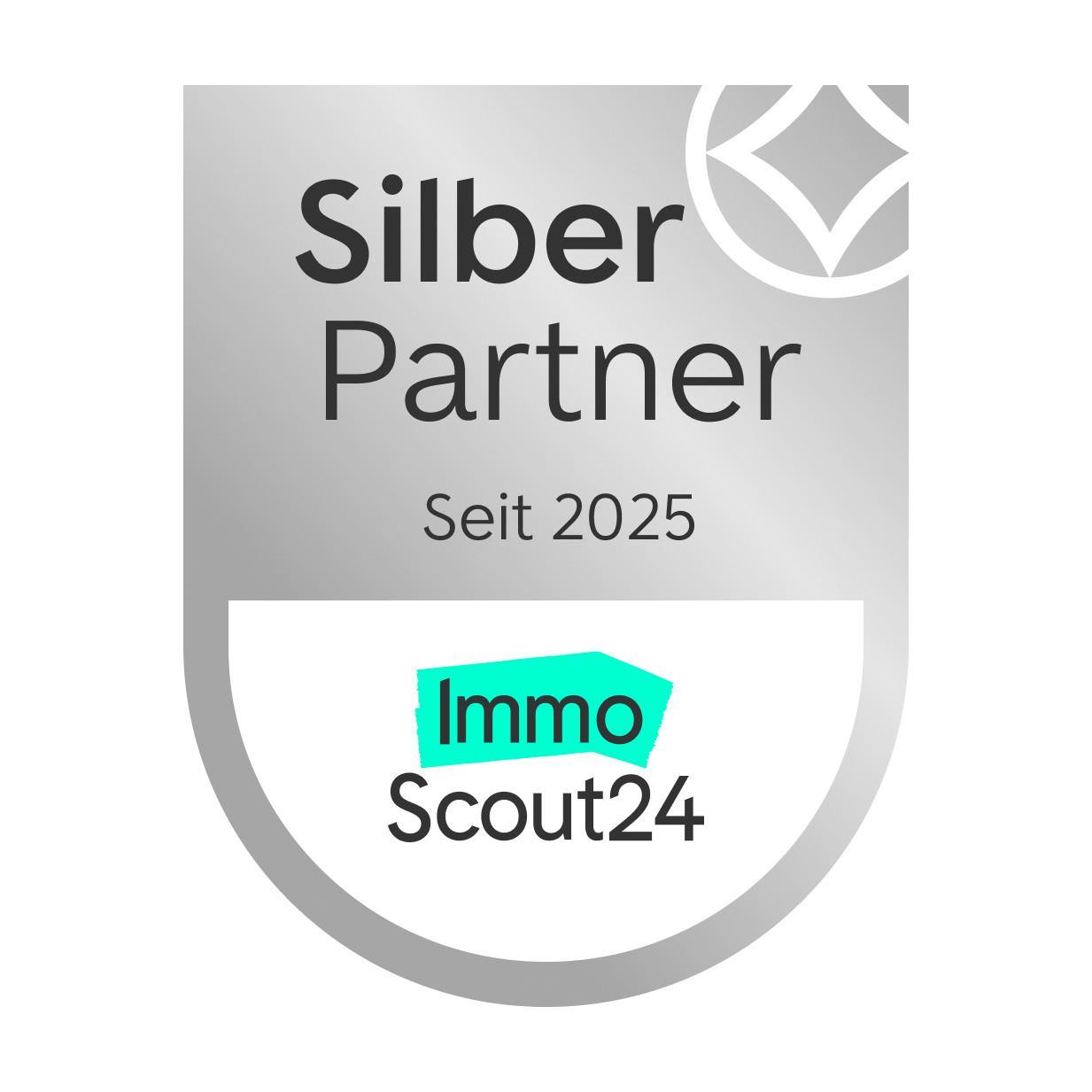 Siegel ImmoScout24 Silber Partner seit 2025